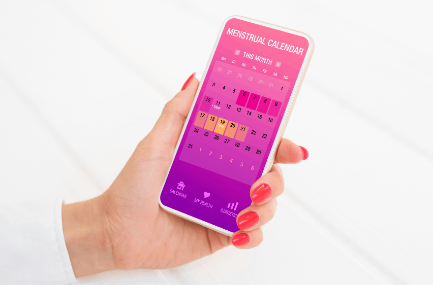 Clue App zur Aufzeichnung der Menstruation